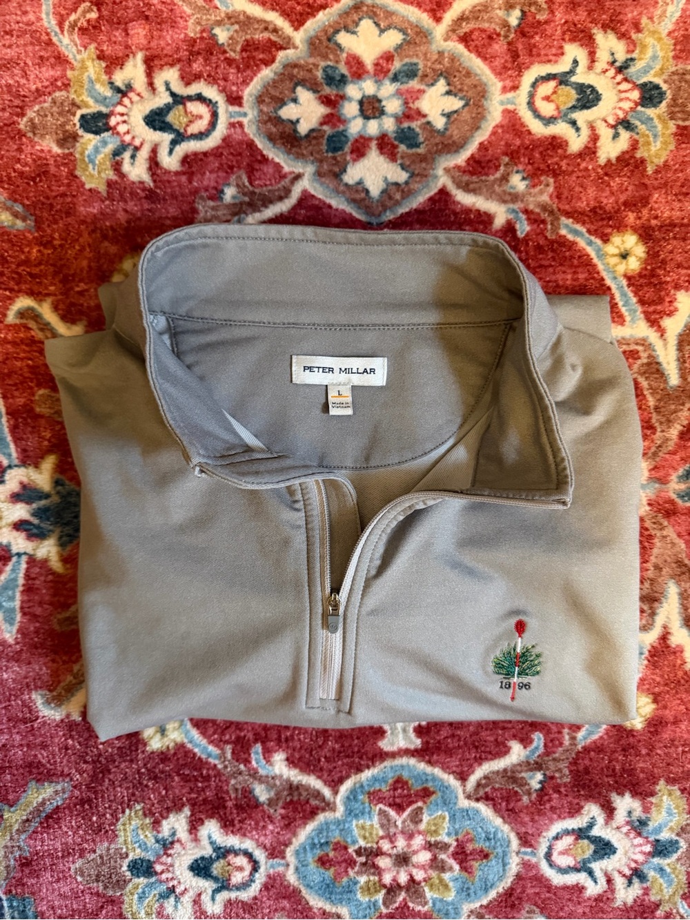 Peter Millar Men's Perth Performance 1/4 Zip Pullover Large, Merion Golf Club